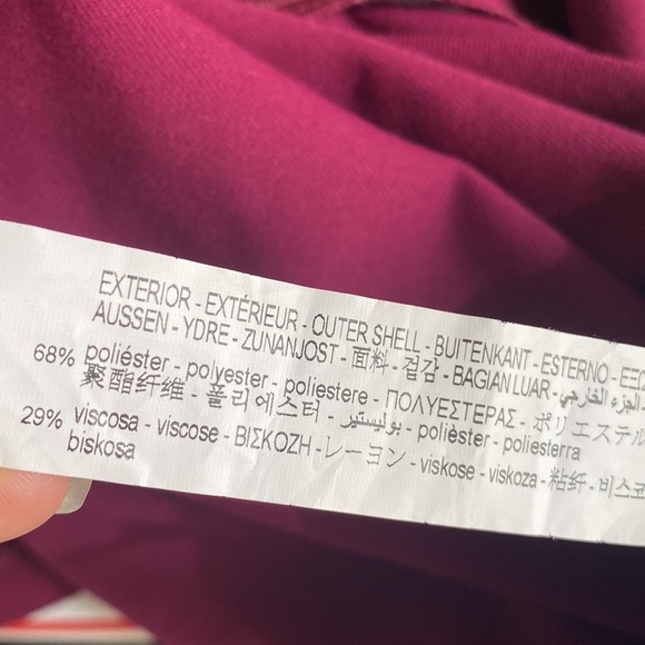 Zara Burgundy Strapless Midi Dress Draped Knot Detail sz XS Purple NWT - Picture 13 of 13